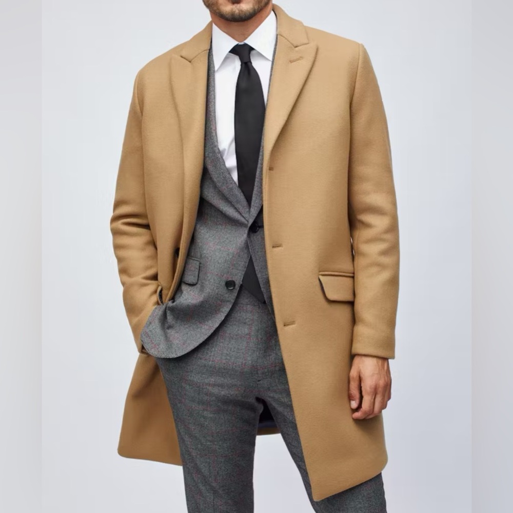Bonobos Men’s Italian Wool Topcoat - Camel - 38R